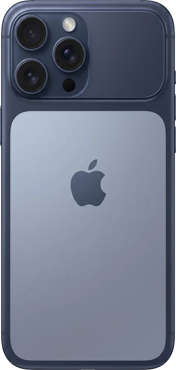 Blue iPhone 17 Pro Max, rear view
